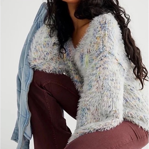 Free People Gelato Pullover Oversized Sweater Galaxy Combo Color Sz XSmall EUC - Picture 2 of 14